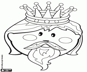 kolorowanka Twarz króla Kasper