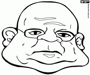 kolorowanka Twarz sędziego