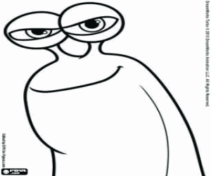 kolorowanka Twarz ślimak Bicz