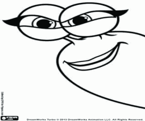 kolorowanka Twarz ślimak Pal