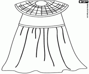 kolorowanka Ubrania dla kobieta w starożytnym Egipcie