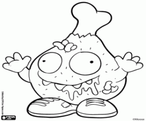 kolorowanka Udko z kurczaka, Trash Pack