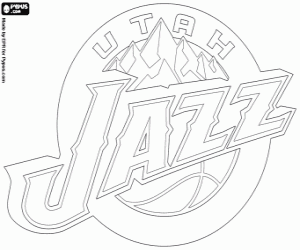 kolorowanka Utah Jazz logo