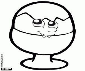 kolorowanka Uśmiechający się jajko na miękko