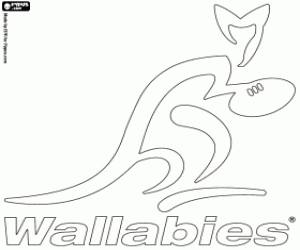 kolorowanka Wallabies logo
