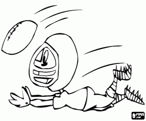 kolorowanka Wide receiver łapanie piłki