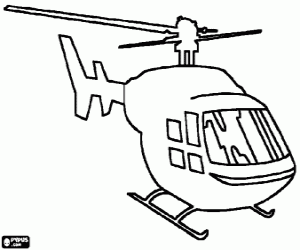kolorowanka Widok z przodu z helikoptera