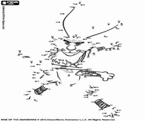 kolorowanka Wielkanoc królik, kropka-kropka