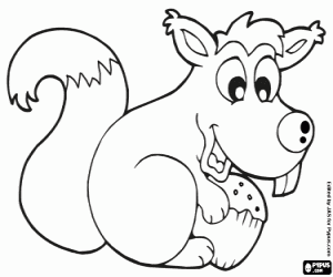 kolorowanka Wiewiórka i żołądź