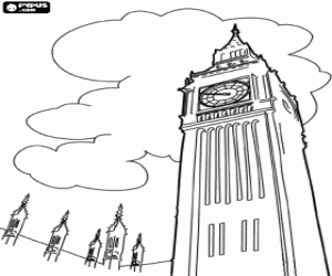 kolorowanka Wieży Big Ben w Londynie