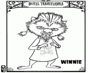 kolorowanka Winnie, córka wilkołak