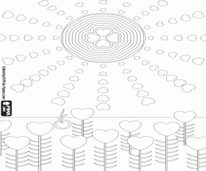 kolorowanka Wiosna, rysunek metaforyczny