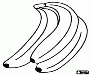 kolorowanka Wiązka bananów