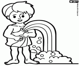 kolorowanka Wodnik, znak zodiaku