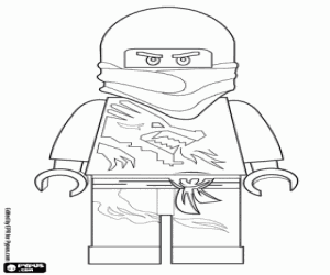 kolorowanka Wojownik ninja, Lego Ninjago