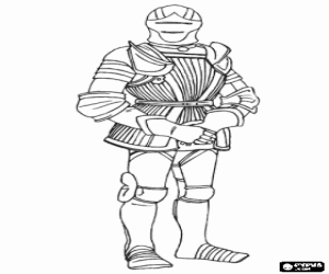 kolorowanka Wojownik z pancerza walki