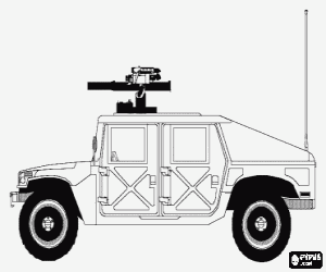 kolorowanka Wojskowy hummer