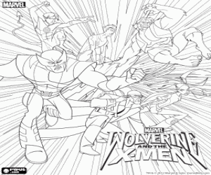 kolorowanka Wolverine i X-Men