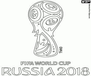 kolorowanka World Cup FIFA 2018 Rosja logo