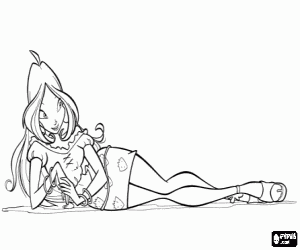 kolorowanka Wróżka Flora Winx Club