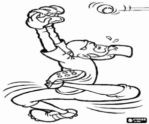 kolorowanka Wysiłek baseballista