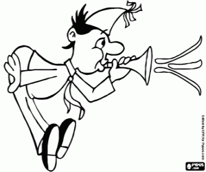 kolorowanka Zabawa w nowy rok impreza