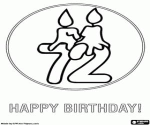 kolorowanka Zadowolony urodziny 72