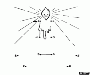 kolorowanka Zakończenie świeczek