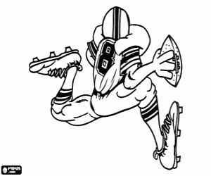 kolorowanka Zawodnik z piłką w ręce