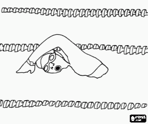 kolorowanka Zawody pływackie