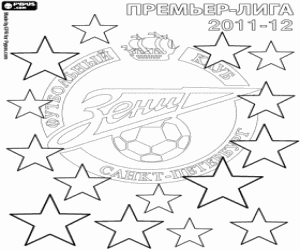 kolorowanka Zenit, rosyjski mistrz 2011-2012
