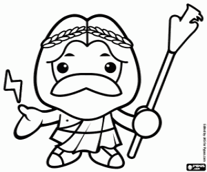 kolorowanka Zeus lub Jowisza, król bogów