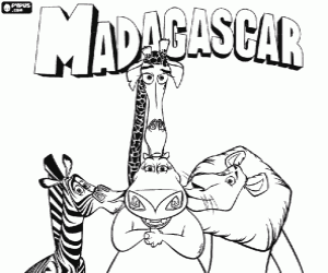 kolorowanka Zwierzęta Madagaskaru