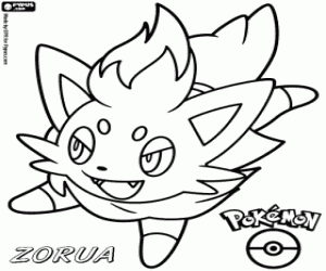 kolorowanka Złowrogie Pokémon, Zorua