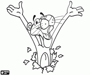 kolorowanka Śmieszne różowej Pantery