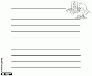 kolorowanka Świąteczny list, Pypus z świeca