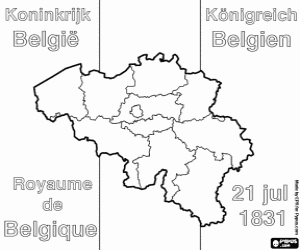 kolorowanka Święto Narodowe Belgii