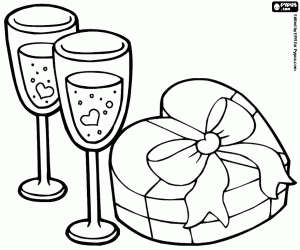 kolorowanka Święto Walentynki uroczystość