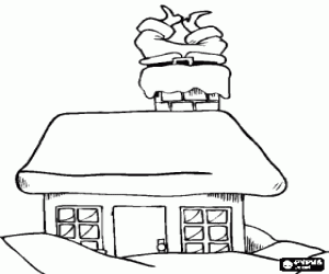 kolorowanka Święty Mikołaj w kominie