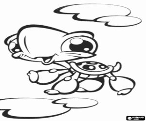 kolorowanka Żółw z Littlest PetShop