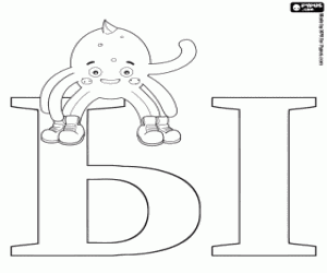 kolorowanka Ы rosyjski litera z Pypus